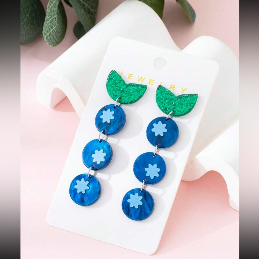 🫐NEW Blueberry Fruity Earrings🫐